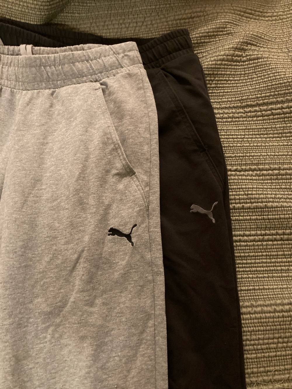 Puma Joggers Pair - Light Gray & Black